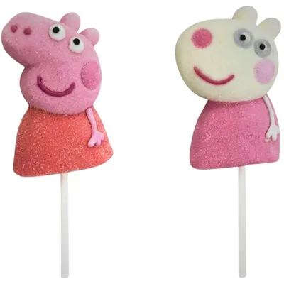 Produktbild von Hussel Peppa Pig Marshmallow Lollipop, 1x45g