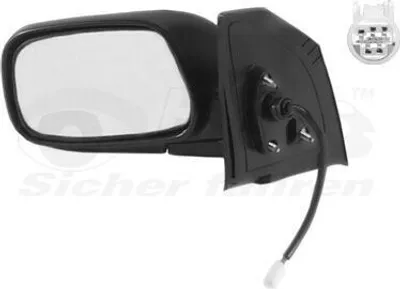 Produktbild von VAN WEZEL 5393808 Außenspiegel Seitenspiegel Rechts für TOYOTA COROLLA (ZZE12, NDE12, ZDE12) Konvex Beheizt