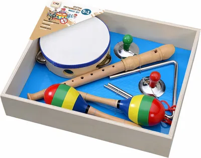 Produktbild von 4iQ Instrumentensatz aus Holz für Kinder 5in1 Weiß
