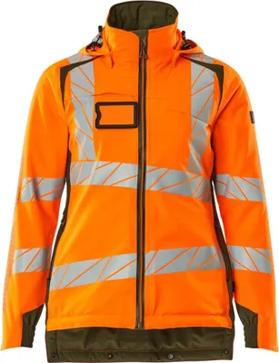 Produktbild von Mascot Winterjacke CLIMASCOT®, Damen Winterjacke Gr. 2XL, hi-vis orange/moosgrün