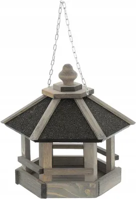 Produktbild von Vogelhaus mit Dach - Wetterbeständige Futterstation für Gartenvögel