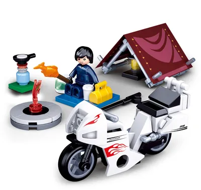 Immagine prodotto di Sluban Town Motorbikes M38-B0717E Motociclista al campeggio