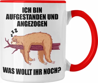 Produktbild von Trendation - Fauler Kollege Geschenk Arbeitskollege Lustige Tasse mit Sprüchen Kollegin (Rot)