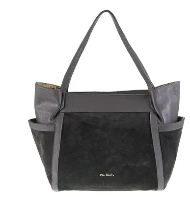 Image de Sac bandoulière pour femmes en cuir véritable, marque Pierre Cardin. Fermeture à glissière et compartiments intérieurs