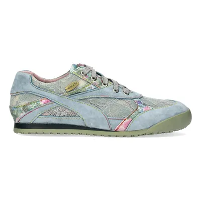 Produktbild von Laura Vita Damen Retro Sneaker Spitze Floral flach hellblau TIVANAO 03, Größe:42