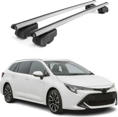 Image de Barres de toit Transversales pour Toyota Corolla Sport 2019-2024 Aluminium Gris