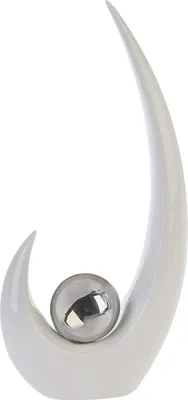 Immagine prodotto di GILDE Skulptur, "Move", Keramik, weiß, , L. 7 cm, B. 17 cm, H. 36,5 cm 96888 /Abverkauf nur solange Vorrat reicht