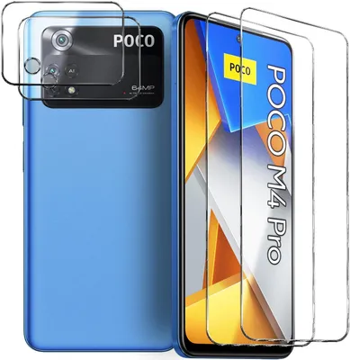 Produktbild von 4in1 Conie Schutzfolien Set für Xiaomi POCO M4 Pro Glasfolie Displayschutz Kamera Schutz Folie Panzer Glas Schutzfolie