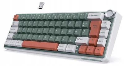 Produktbild von RK Royal Kludge RK R65 Mechanische QWERTZ Tastatur Kabellos RGB