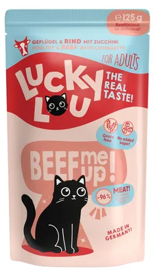 Produktbild von Lucky Lou Lifestage Adult Geflügel & Rind 16x 125 g