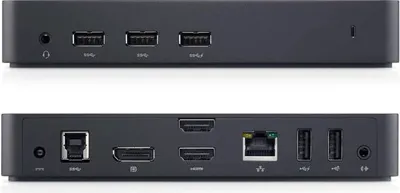 Produktbild von DELL USB 3.0-Dockingstation D3100, Kabelgebunden, USB 3.2 Gen 1 (3.1 Gen 1) Type-B, 3,5 mm, USB Typ-A, USB Typ-B, 10,100,1000 Mbit/s, 1000BASE-T, 1000BASE-TX, 100BASE-T, 100BASE-TX, 10BASE-T