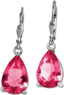 Productafbeelding van SilberDream oorbellen, roze, sterling zilver, druppelvorm, dames sieraden, model D2SDO520P