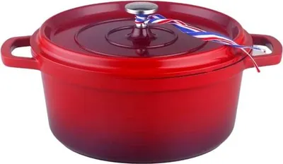 Imagen del producto de Kamberg – 0008186 – Sartén redonda, de 16 cm de diámetro, con acabado en color rojo mediante técnica de flameado – Aluminio