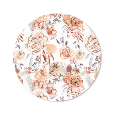 Produktbild von MuchoWow® Mauspad Mousepad Blumen - Bohème - Muster 50x50 cm - Mousepads - Maus Mat - Pad - Mausunterlage - Vinyl