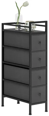 Produktbild von HOMCOM Kommode Schrank mit 4 Schubladen aus Vliesstoff Aufbewahrungsschrank