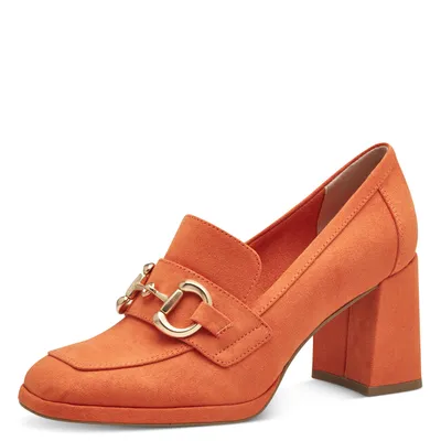 Produktbild von MARCO TOZZI Damen Pumps Zierspange Loafer Blockabsatz 2-24416-42, Größe:37 EU, Farbe:Orange