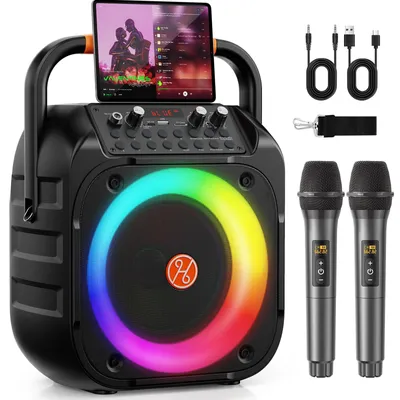 Karaoke-System mit 2 Funkmikrofonen, Modell T26T