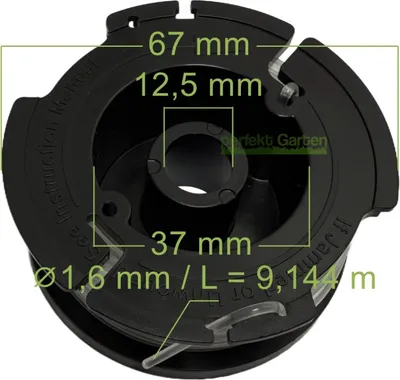 Produktbild von Fadenspule für Black & Decker GLC 1825 425 3630 LST 1018 120 220 300 / AF-100