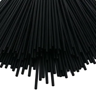 Produktbild von Trinkhalme wiederverwendbar Strohhalme - 26 cm - Schwarz - 100 Stück - Für Cocktails, Longdrinks und Partys