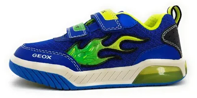 Image de Geox 014BU - Chaussures pour enfants, modèle Inek, chaussures basses pour garçons, chaussures d'escalade, couleur bleue, pour le quotidien
