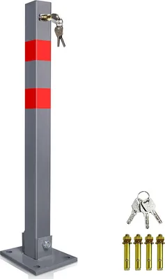Produktbild von Jiubiaz Absperrpfosten Park Auto Feuerwehrpfosten Pfosten Poller umlegbar Klappbar 65cm