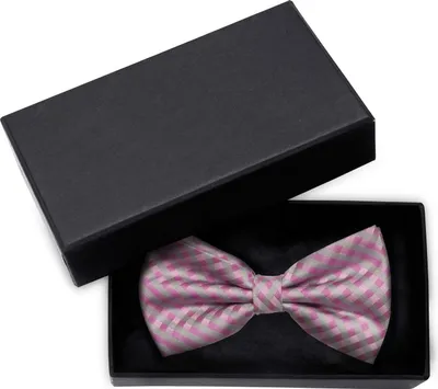 Produktbild von Fabio Farini - 1 Stück Rosa Herren Fliegen - Männer Querbinder Vorgebunden Bowtie Karomuster Grau/Pink - Carnival Pink/Decay