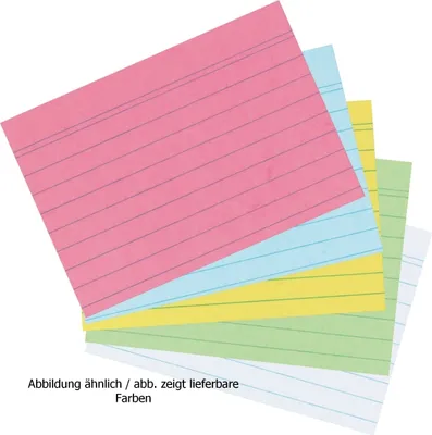 Produktbild von Karteikarten A7 liniert rosa VE=8x100 Stück