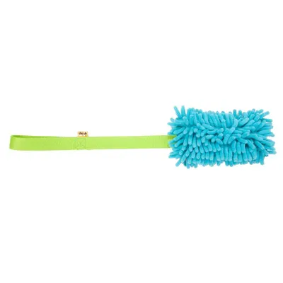 Produktbild von Hundespielzeug Quietsche Mopp Zerrspielzeug Spielzeug 50 - 55 cm lang grün blau