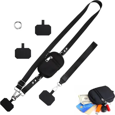 Produktbild von Handykette mit Tasche, verstellbare Kordel, multifunktionale Umhängetasche, für unterwegs