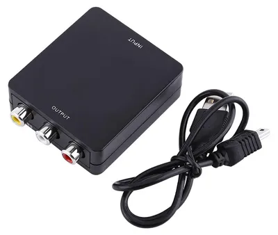 Produktbild von Digitaler HD-Eingang zu RCA Composite Video Audio AV CVBS Adapter Konverter 720p/1080p Schwarz