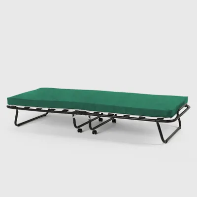 Produktbild von Klappbett mit Radmatratze und Lamellen 80x180 Ares - Dunkel Grün