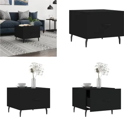 Produktbild von vidaXL Couchtisch Schwarz 50x50x40 cm Holzwerkstoff - Couchtisch - Couchtische - Beistelltisch - Beistelltische