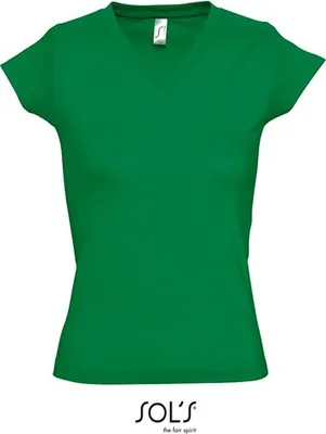 Obrázok produktu pre SOLs 11388 | Dámske tričko Moon s výstrihom do V - farba: Kelly Green - veľkosť: 3XL