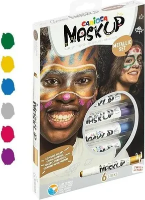 Produktbild von Carioca Maskup Metallic Gesichtsstifte 6 Farben