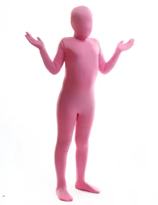 Produktbild von Morphsuits Rosa Ganzkörperanzug für Kinder, Lustiges Faschingskostüm Jungen Mädchen - L (120cm-137cm)