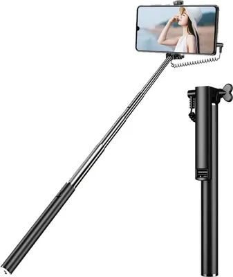 Produktbild von BigBen Connected, Ultra-kompakter Kabel-Selfie-Stick, Schwarz