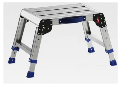 Produktbild von Faltbarer Tritthocker aus Aluminium für Erwachsene, höhenverstellbar, leicht und langlebig, tragbar, maximale Tragfähigkeit von 200 kg