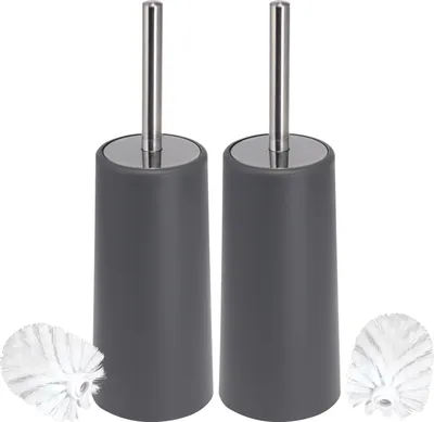 Produktbild von bremermann WC-Bürste Kunststoff 2er Set, grau