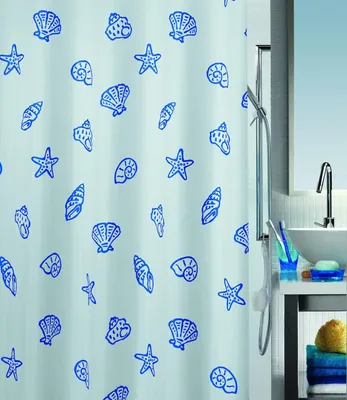 Produktbild von Spirella Duschvorhang Textil "Concha marine", vers. Größen Größe: 180 x 200 cm