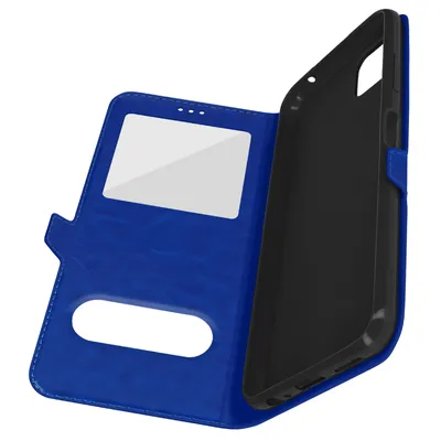 Produktbild von Samsung Galaxy A22 5G Cover Doppelfenster & Standfunktion – Blau
