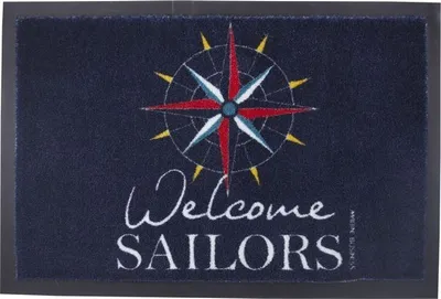 Image de Tapis de sol Marine Business Rosewind Welcome Sailors bleu