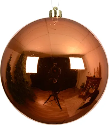 Produktbild von Weihnachtskugeln Kunststoff 20cm 1 Stück - Warmorange