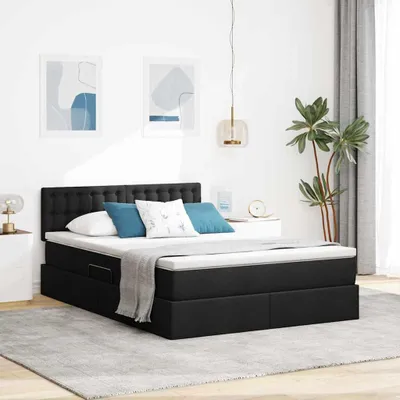 Immagine prodotto di Maison Exclusive - Letto contenitore con materasso Nero 140 x 190 cm Velluto