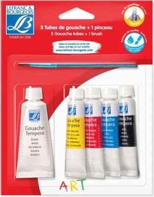 Produktbild von LEFRANC & BOURGEOIS Gouachefarbe 5er Set 4 x10 ml + 1 x 20 ml