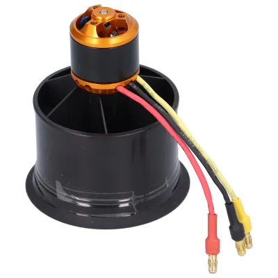 Obrázok produktu pre Ventilátor RC, 12 lopatiek ventilátora, 50 mm ventilátor, ventilátor s motorom, ventilátor s bezkartáčovým motorom, ventilátor pre RC lietadlá