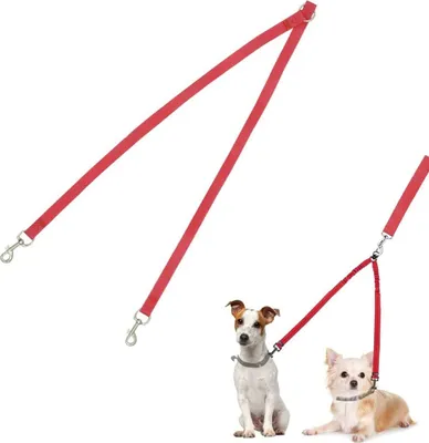 Produktbild von Verstellbare Doppelte Haustier Trainer Leine Kein Gewirr Doppelte Hund Doppelte Verteiler Leine Gehen Trainer Leine für Zwei Hunde