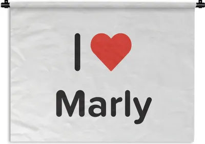 Produktbild von MuchoWow® Wandteppich Wandbehang Ich liebe - Marly - Mädchen 60x45 cm Tapisserie Dekoration Wandtuch - Das Schlafzimmer