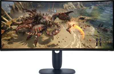 Zdjęcie produktu dla Alienware AW3425DWM, 86,4 cm (34"), 3440 x 1440 px, Wide Quad HD, LCD, 4 ms, Czarny, Niebieski