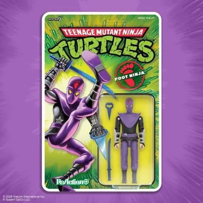 Produktbild von Teenage Mutant Ninja Turtles ReAction+ Actionfigur Wave 01 Foot Ninja