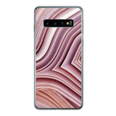 Produktbild von MuchoWow® Handyhülle Schutzhülle Hülle für Samsung Galaxy S10 Natursteine - Rosa - Großaufnahme Silikon Softcase Handy Hülle - Handytasche